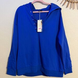 Dokotoo Blue Hoodie Sweatshirt